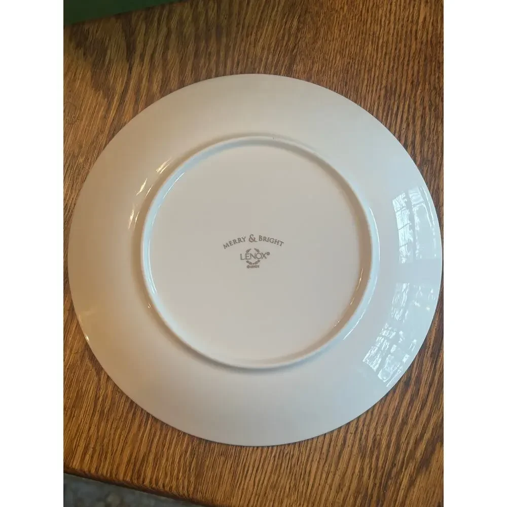 Lenox Merry & Bright Its Time For Trimming 8” Dessert Salad Plate Christmas